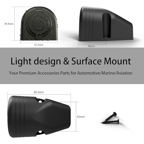 12V/24V 10900028 Threaded Socket Surface Mount Outlet, 12V Cigarette Lighter Splitter Outlet Power Socket Adapter Connector for Engel Fridge, 4WD 4x4 Camper Trailer Marine Boat Caravan
