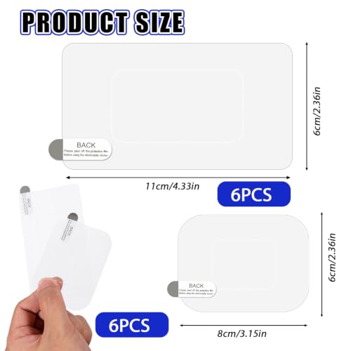 12 Pcs Dashcam Electrostatic Stickers, Clear Prevent Scratching and Falling - color: 12 Pcs