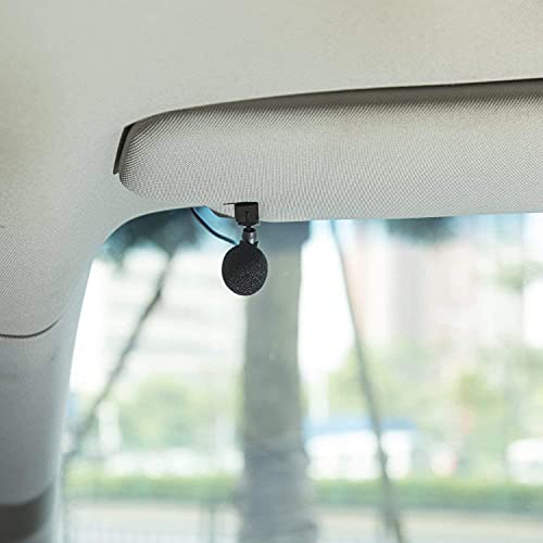 FingerLakes Universal Car Microphone Mic Fits 3.5mm and 2.5mm Bluetooth Enabled Car Vehicle Stereo Radio GPS Units with Included Adapter, Black (FL70)