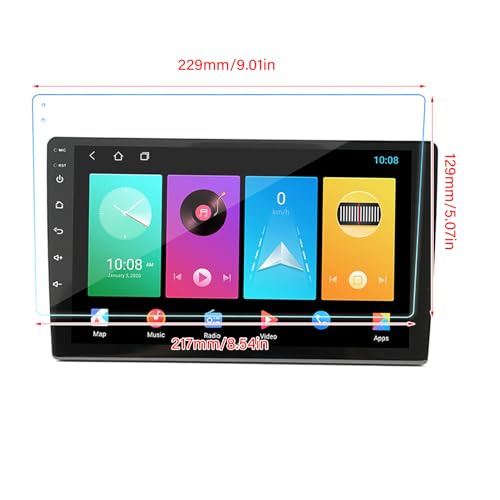 Car Navigation Screen Protector, Anti Glare Anti Fingerprint Tempered Glass Film 9 Inch with Cleaning Kit for Drivers Various Vehicles Sunny Conditions Daily Commutes Road Trips - size: 9 Inch