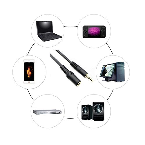 3.5mm Stereo Male to Female Extension Audio Cable Cord (1 Feet) - size: 1 Feet