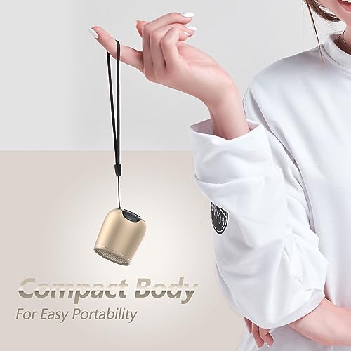 INSMY Small Bluetooth Speaker, Waterproof Mini Portable Wireless Speakers - color: Gold