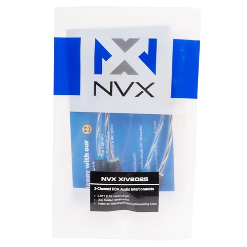 NVX® 0.82 ft (0.25 Meter) 2-Channel Car Audio RCA Audio Interconnect Cable - size: 2 Channel-1 ft.