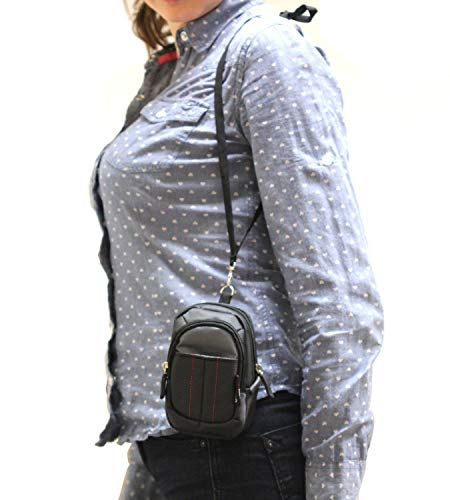 Navitech Black Carrying Case and Travel Bag Compatible with Nextbase 422GW Dash Cam (with Belt and Shoulder Strap)