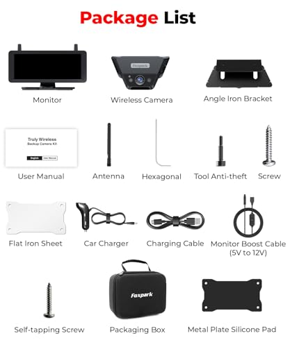 7.2" 1080P Solar Magnetic Wireless Backup Camera with Spilt-Screen Monitor - size: 7.2 inch