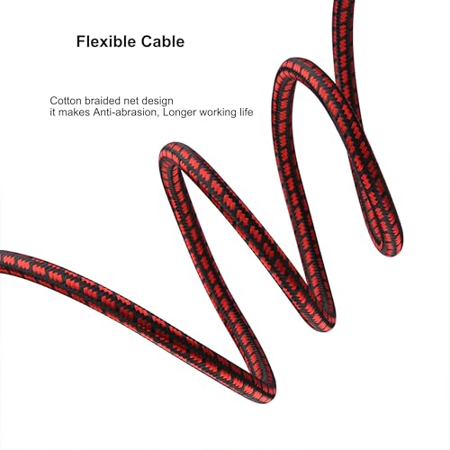 3.5mm Aux Cord 9.8ft/3m,Audiophile Stereo Audio Cable Braided Gold-Plated Unbreakable for Laptop Tablets,Headphones, Smartphones,Cars,MP3 Players - size: 9.8 ft, style: 3.5mm Right angle to Straight