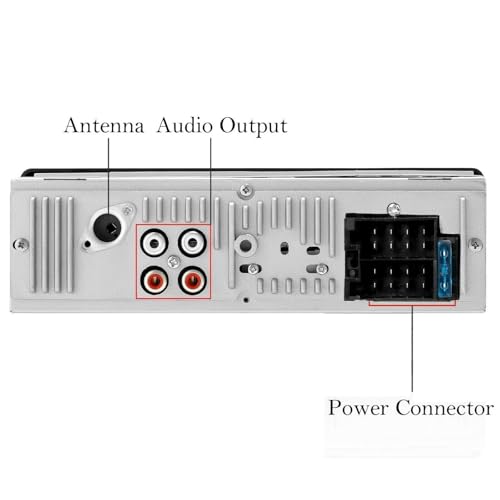 Single Din Bluetooth Car Stereo with LCD Display | Built-in Microphone FM USB/Aux/SD Input Receiver | Hands-Free Calling Wireless Remote Control MP3 Radio Player