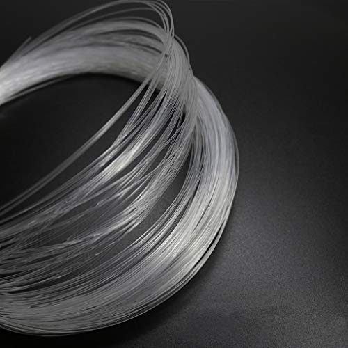 AZIMOM 50pcs PMMA Plastic Flash Point Fiber Optic Strands Light Side Glow Curtain Waterfall Optical 0.04in 6.5ft Fiber Cables for LED Light Engine Driver Source - size: 50pcs*0.04in*6.5ft