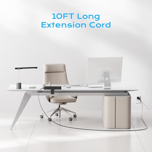 Desk Clamp Power Strip 10FT, 40W Total Fast Charging Station - size: 10FT-40W