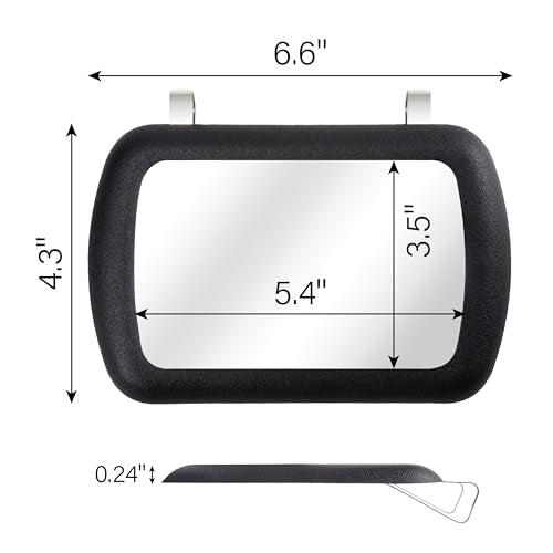 BFXM Car Visor Mirror, Universal Clip-On Car Mirror Vanity - size: 1PCS