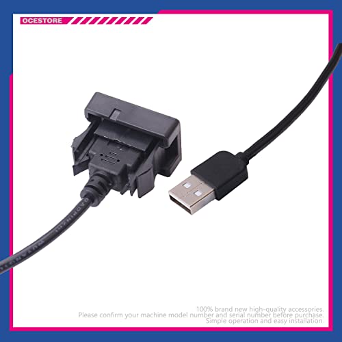 OCESTORE USB Port Panel Extension Cable Adapter Compatible with Camry RAV4 Corolla Highlander Bully Vios ALTIS USB Port Cable Car Dash Flush Mount (35 24mm)