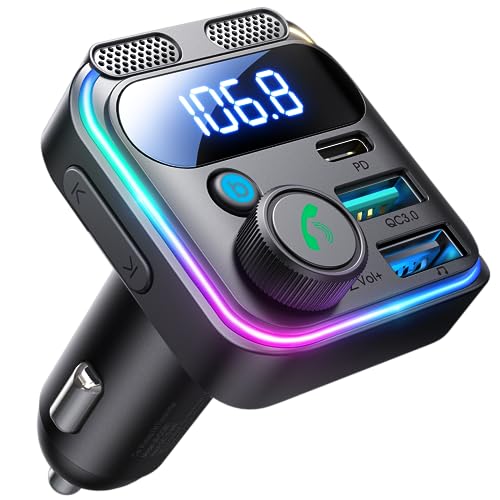 JOYROOM 81W Bluetooth 6.0 Car Adapter Wireless FM Radio Transmitter - color: Black Bluetooth FM Transmitter Car