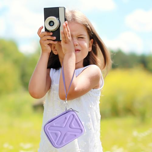 Digital Camera Case for AbergBest 21 Mega Pixels 2.7" LCD Rechargeable HD/Kodak Pixpro/Canon PowerShot ELPH 180/190/Sony DSCW800/DSCW830 Cameras, Travel Carrying Protective Case for Camera- Purple - color: PU Purple