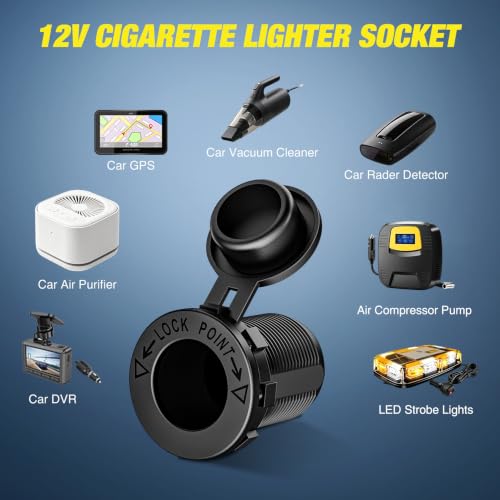 Nilight 4 in 1 Toggle Switch Panel Red Power Outlet USB Charger Voltmeter - color: 4-in-1 Panel Red