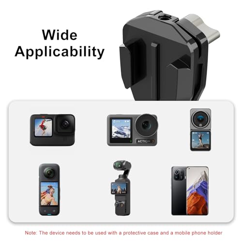 PULUZ Motorcycle Windshield Mount Clip, for Recording Cycling Experiences - size: Windshield Mount Clip