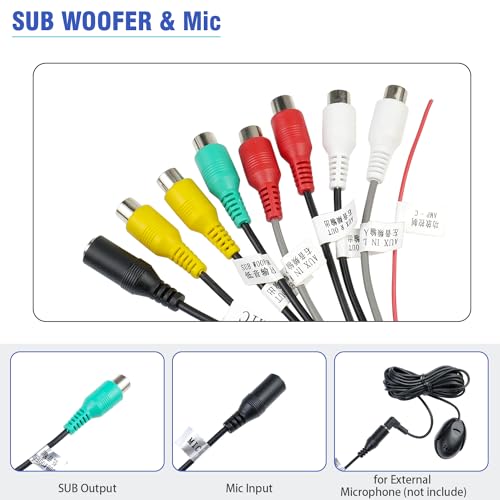 20Pin Android Car Stereo RCA Wiring Harness Adapter - style: 20Pin Connector with 8RCA Plug