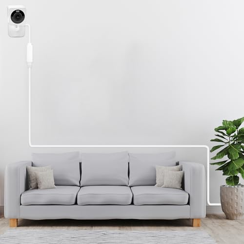 2 Pack 30FT Power Extension Cable Compatible with Wyze Cam v4/v3/OG,Wyze Cam Pan v3/v4,Blink,eufy,NestCam Indoor,Amazon Cloud Camera,USB A to USB C (White) - color: White, size: 30FT
