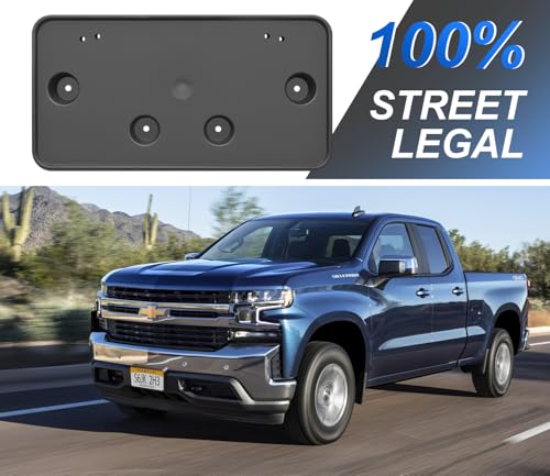Front License Plate Frame for Chevy Silverado 1500 2019-2022 - size: For Chevy Sliverado 1500 2019-2022
