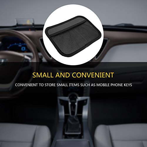 INNOLIFE Car Net Pocket Side Clutter Scattered Storage Phone Holder Strong Paste Organizer 8"x5.75"(3pcs L, 1pcs S) - size: 3 Large+1 Small