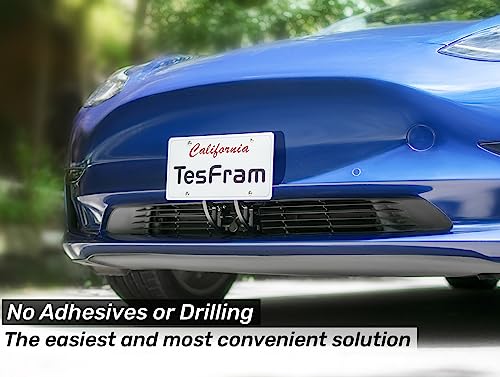 2023-2017 Model 3 License Plate Mount, Height-Adjustable & NO Drilling Front License Plate Holder with Anti Theft Features - size: 2017-2023 Model 3