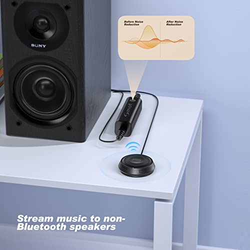 Smof Bluetooth Aux Car Adapter, BT5.2 Audio Receiver for Car/Home Stereo - size: Without Charger
