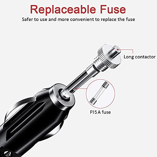 2 Pack 1FT 12AWG 12V SAE Cigarette Lighter Charger Cable