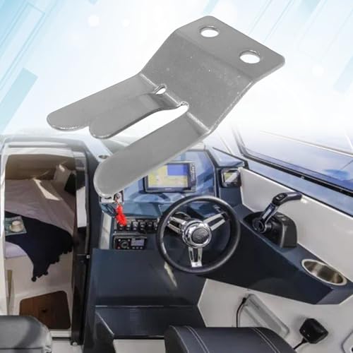Boat Stainless Steel CB/Ham VHF Radio Microphone Clip Holder for Marine Jet Yacht RV, 1" x 1-7/8, Compatible with Yaesu MH-48 FT8900 FT7800 FT7900 FT8800 FT1807 (3 PCS) - color: Silver-3 PCS