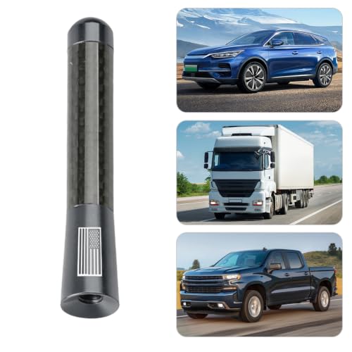 BESULEN 3.1 Inch Car Short Antenna, American Flag Design, Gray - color: Gray, size: 3.1 Inch