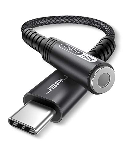 JSAUX USB C to 3.5mm AUX Audio Adapter for iPhone 17/15, Galaxy S25, Black - color: Black, size: 1 x 0.6ft