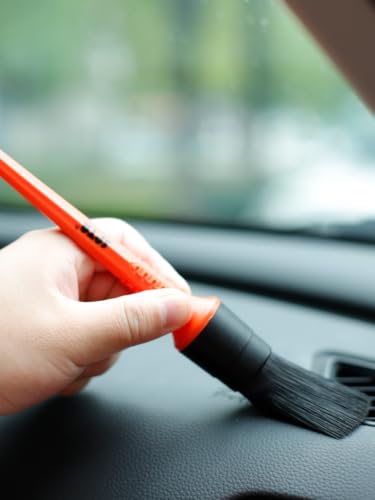 Car Detailing Brush Kit, 6Pcs Auto Boar Hair Detail Brush Set Automotive Interior Exterior No Scratch Microfiber Detailing Brushes for Cleaning Air Vents, Engine Bays, Dashboard & Wheels -BRFCD15 - color: 6pcs Car Detailing Brush Set