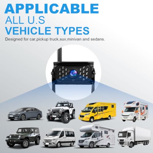 VTimes RV Backup Camera for Car, Wireless Back Up Camera Systems for Truck - color: 1-Camera
