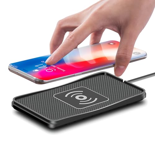 15W Non-Slip Wireless Car Charger Pad with 20W Adapter USB - size: 7"L x 3.5"W - 39.4" USB