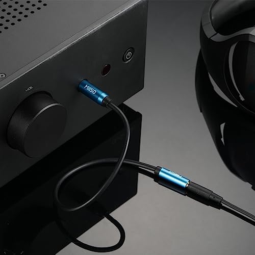MillSO 1/4 to 3.5mm Headphone Adapter TRS 6.35mm 1/4 Male to 1/8 Female - color: Blue, size: 1 FT