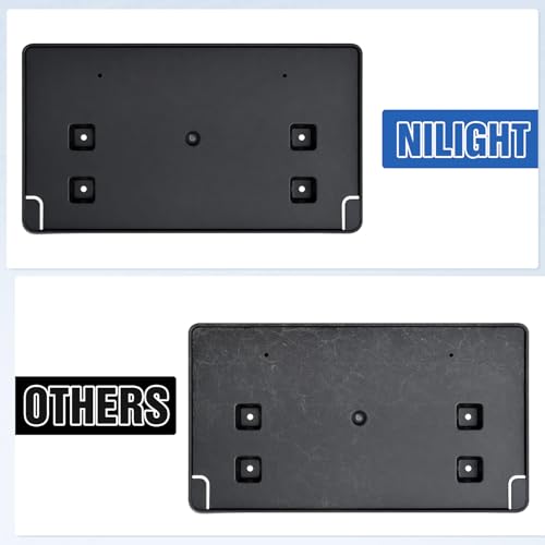 Nilight Front License Plate Bracket for JL 2018-2026# 68295610AA CH1068150 - color: Jeep JL& JT 2018-2026