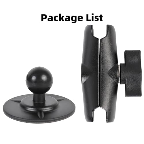 1" Ball Adhesive Base with Aluminum Alloy 3.54" Length Medium Arm, Compatible with RAM B Size Mounts, Flexible Adhesive Mount for Motorcycle Gas Tank & Car Dashboard - style: 1" Ball Adhesive Base with 3.54" Arm