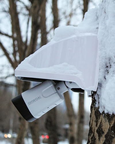 Universal Security Camera Sun Rain Cover Shield, Backup Camera Shield - size: ABS White Camera Cover