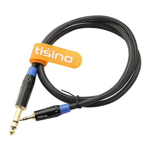Tisino 1/4" to 1/8" Audio Cable, 3.5mm to 1/4" TRS Adapter Cable, 3.3FT/1m - size: 3 feet