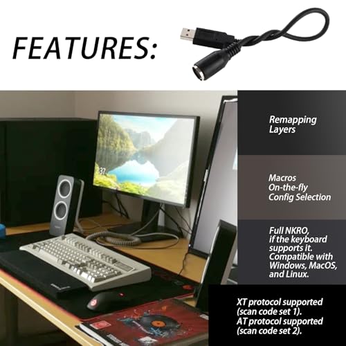 XTPTFABS 5Pin DIN to USB Converter(Soarer's Converter),Plug-and-Play,1Pc