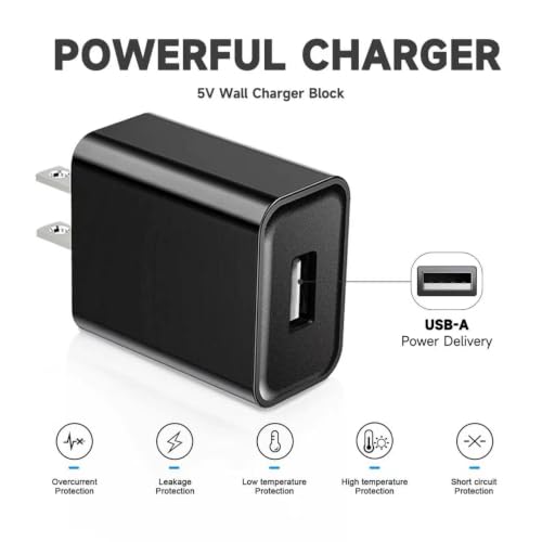 3Pack USB Camera Charger 5V 2A 10W AC Power Adapter for Wyze Cam V1 V2 V3 V4 Pan, Google Nest Cam, Blink 4/3/Mini/XT2, Ring Spotlight/Stick Cam, Arlo Pro Outdoor Charging Block Plug & More Solar panel - color: Black