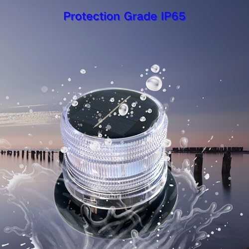 Cloud Fire LED Anchor Light for Boat Yacht, Magnetic Solar Powered White - color: White