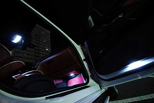 iJDMTOY Error Free 18-SMD Xenon White Full LED Footwell Step Courtesy Lights Compatible with BMW Fxx Chassis Code 1 2 3 4 5 7 Series X1 X3 X5 X6 etc., OEM Replacement 2-LED Lamp - style: White