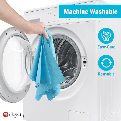 Orighty Microfiber Cleaning Cloth - 24 Pack, Blue Cleaning Rags 12x11 inch - color: Blue, size: 24 Pack