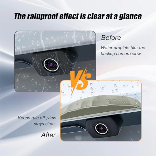 Universal Car Backup Camera Rain Shield, Reversing Camera Anti-Rain Cover, Non-Destructive Adhesion, Silicone Protection Cover Compatible with Most Vehicle (Grey) - color: Gray