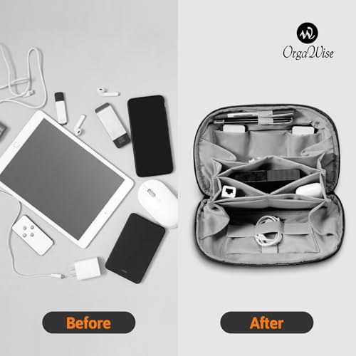 OrgaWise Electronics Travel Organizer, Multi-Layer Tech Case (Pouch-Black, 5.3, Liters) - color: Pouch-Black