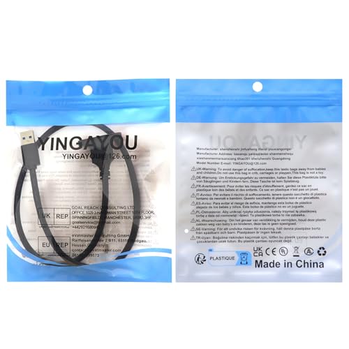 USB 3.0 Extension Cable 5Gbps Transmission Rate USB 3.0 Male to Female Cable with Panel Mount for Devices Such as Hard Drives, Scanners, Etc (USB A, 0.5 m/ 1.6 ft) - color: USB A, size: 0.5 M/ 1.6 Ft