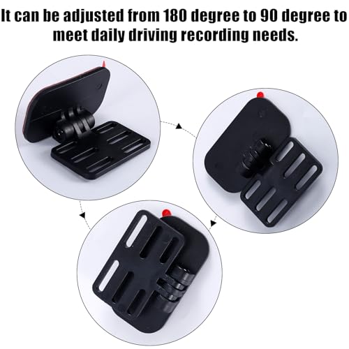 2pcs Rear Camera Holder, Adhesive Backup Camera Mount Dash Cam Mirror Mount Rear View Camera Bracket Reverse Camera Holder Rear Window Bracket, Easy to Install