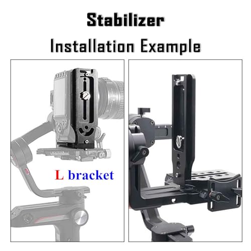 DSLR Camera L Bracket,Vertical Camera Mount,Quick Release Plate for Horizontal Vertical Photography, Compatible with Canon Nikon Sony Stabilizer Monopod Tripod