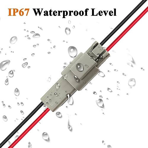 14 AWG 2 Pin DT Connector Waterproof Automotive Electrical Connector, Male and Female Way Auto Electrical Wire Connectors Harness for Car Truck Boat Motorcycle Trike Caravan - 3 Pack, Grey - style: 2 Pin-3 Sets