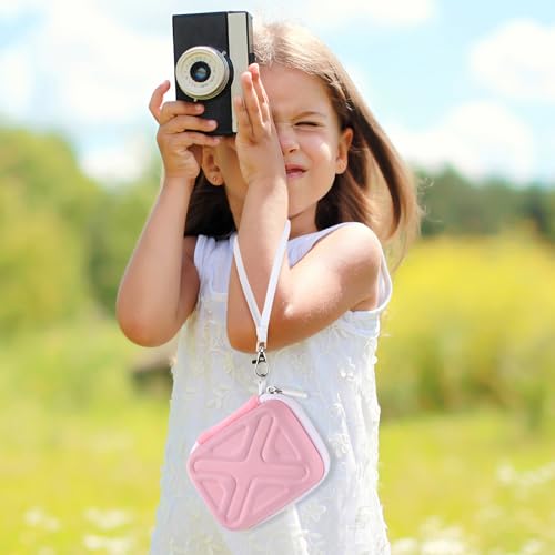 Digital Camera Case for AbergBest 21 Mega Pixels 2.7" LCD Rechargeable HD/Kodak Pixpro/Canon PowerShot ELPH 180/190/Sony DSCW800/DSCW830 Cameras, Travel Carrying Protective Case for Camera- Pink - color: Pink