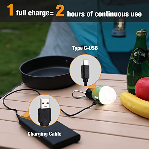 EverBrite Rechargeable Camping Light, 3 Modes with Clip Hook, Green - color: Green
